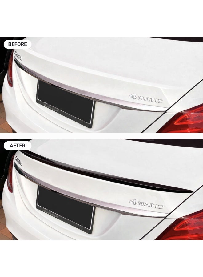 MOTOR FIT Rear Trunk Spoiler (Type A) for Mercedes-Benz C-Class (2015–2021), Gloss Black ABS Lip Spoiler, OEM-Style Sport Upgrade, No Drill Installation - Image 2